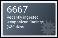 Recently ingested weaponized findings EOL widget.